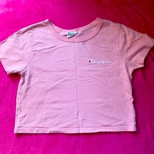 Cropped champion shirt, size medium.